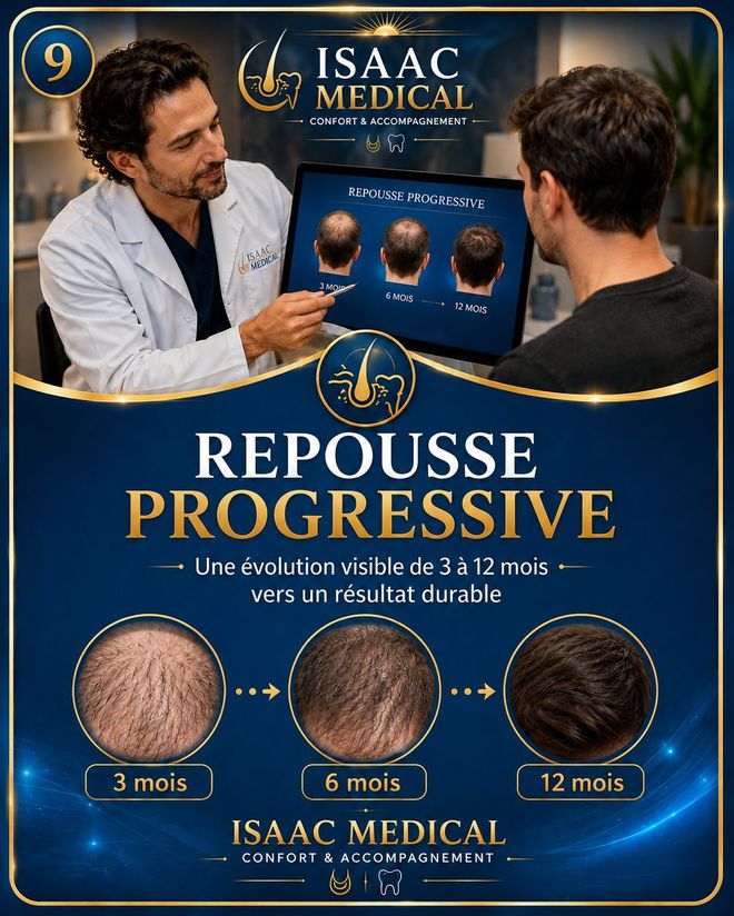 Étape 9 — Repousse progressive : une évolution visible de 3 à 12 mois